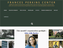 Tablet Screenshot of francesperkinscenter.org